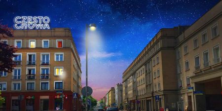 Częstochowa z neonem